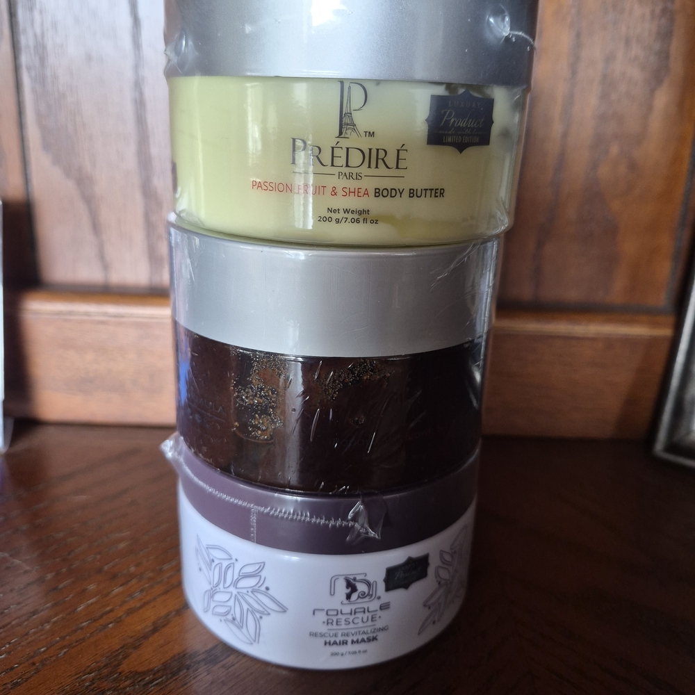 Prédiré Body Butter,Body Scrub and Hair Mask Set